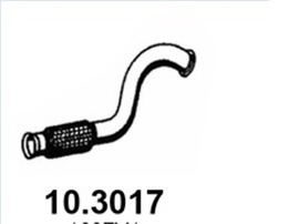 Труба глушителя с сеткой PSA Partner B9, Berlingo B9, C4, 307, 308 1.6HDi, 1.6VTi