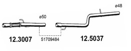 Труба глушителя Doblo 1.3 MJTD