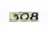 Эмблема задняя PSA 308  2011->(правая) 308