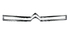 Накладка решетки радиатора (молдинг) (шеврон) PSA Berlingo B9  2015->хром