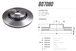 Диск тормозной передний Subaru Outback 15->, WRX 13->, Tribeca B9 05->  высокоуглерод.  315.5.x30 mm