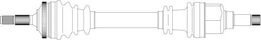 Полуось PSA 206 1.1-1.4 i +ABS МКПП ->02 левая