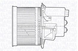 Мотор вентилятора отопителя (печки) Nuova Panda 09/08->, 500 08/08-> +AC
