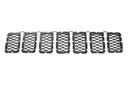 Решетка радиатора Jeep Grand Cherokee (Wk) 01/17 - внутренняя, черная (к-т 7 шт)
