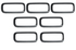 Рамки решетки радиатора Jeep Renegade 06/14 - серебр. (к-т 7 шт)