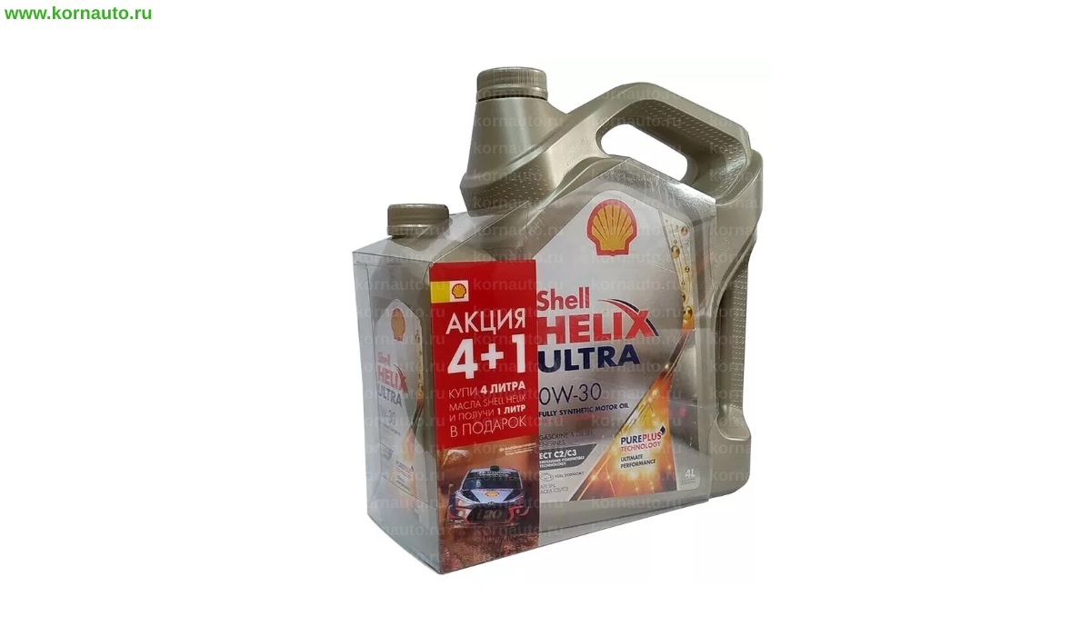 Масло моторное SHELL Helix Ultra ECT C2/C3 0W30 4л+1л Акция